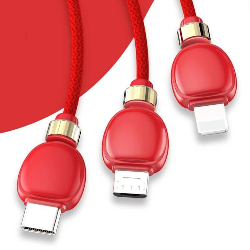 Lanterne Créative Multifonction – Éclairage LED + 3 Câbles de Charge Intégrés