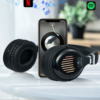 Casque pliable sans fil – stéréo Bluetooth, design compact, autonomie longue durée