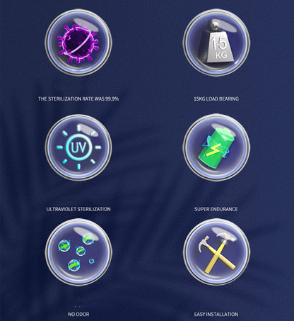 Support mural désinfectant – porte-brosse à dents et serviette, fixation par ventouse, stérilisation UV