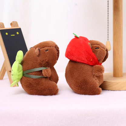 Capabala – Porte-clés peluche cochon d’Inde, pendentif sac et figurine ragdoll