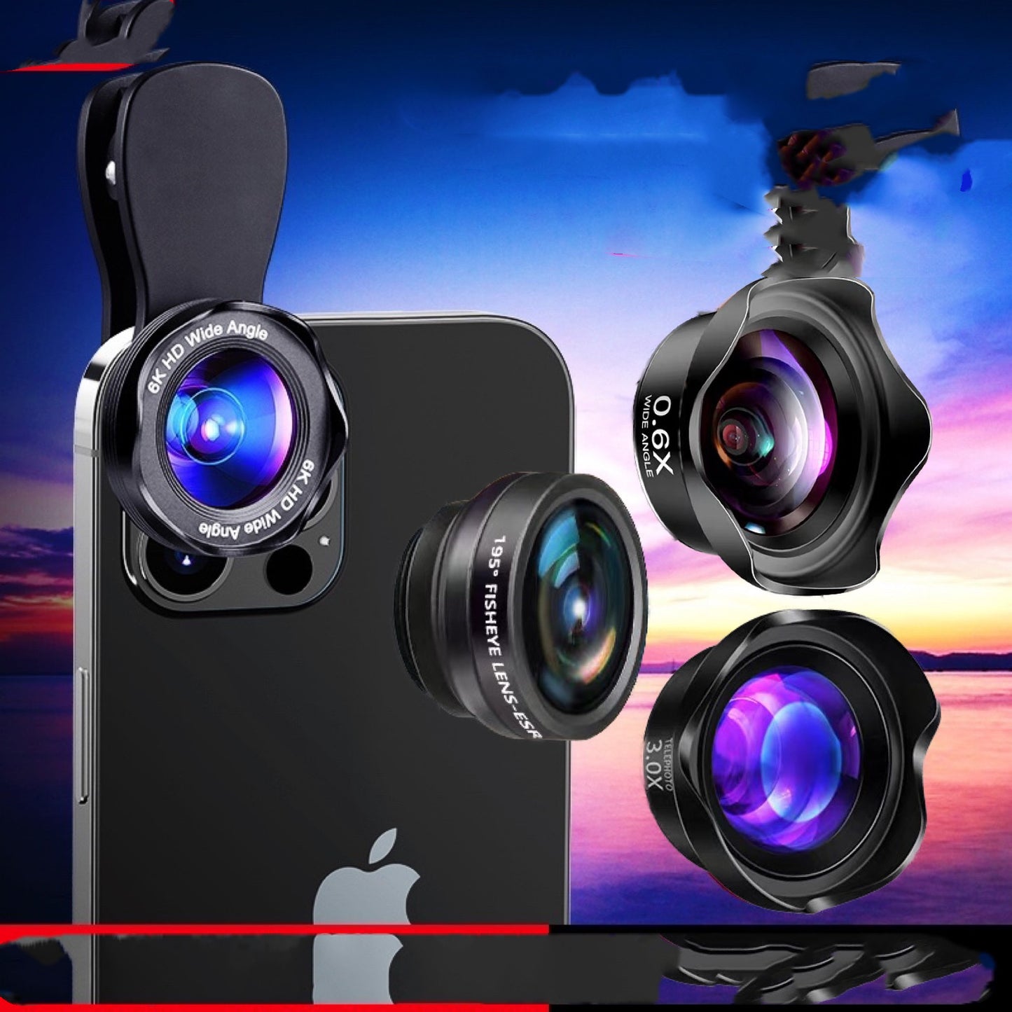 Objectif externe 6K – macro HD et super grand angle niveau SLR pour smartphone