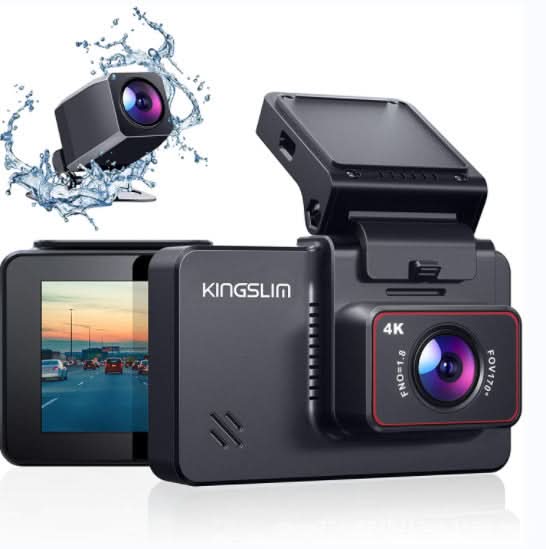 Caméra embarquée 4K HD – double objectif, vision nocturne, stationnement 360°