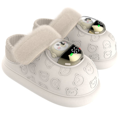 Chaussures chauffantes rechargeables – électrothermiques, mixte, semelle antidérapante, confort hivernal intérieur