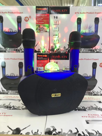 Micro Karaoké Familial Sans Fil – Family KTV Microphone avec Haut‑Parleur Intégré