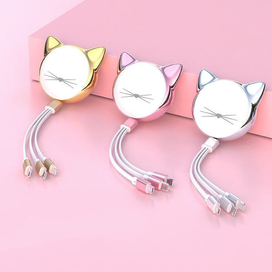 Mignonne voiture à câble de données à fonction télescopique