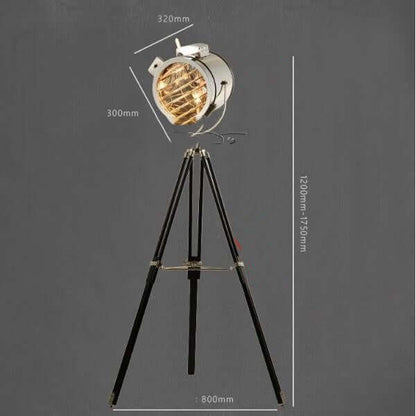 Lampadaire de scène style industriel trépied