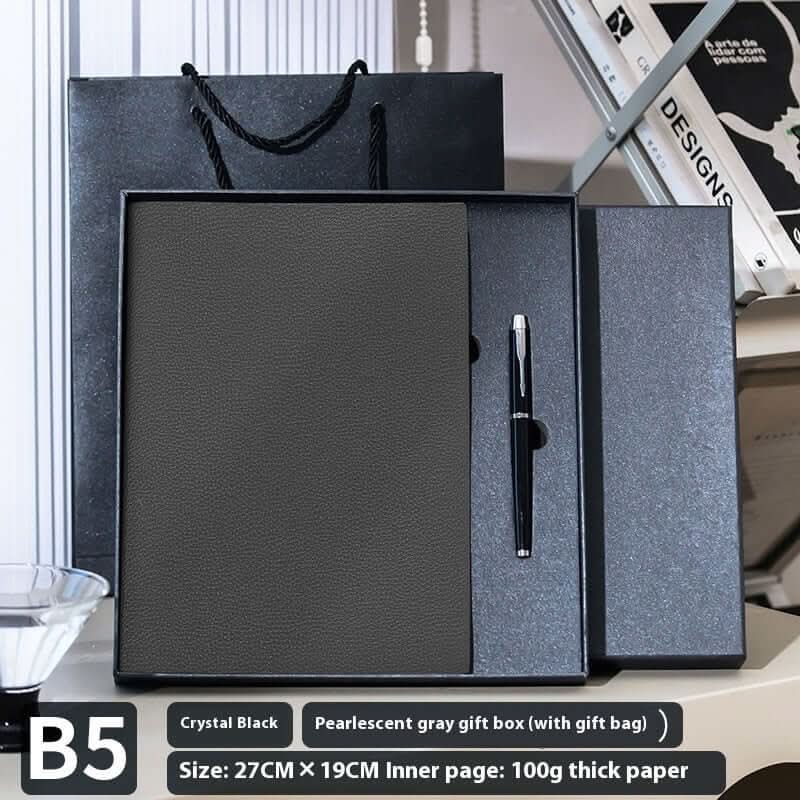 Lychee pattern soft leather cover notebook