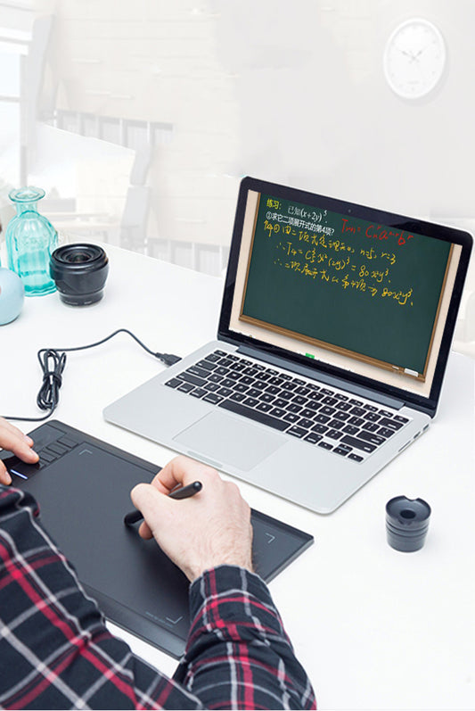 Tablette d’écriture numérique – enseignement en ligne, stylet passif, surface sensible, compatible Windows/Mac/Android