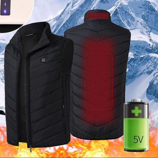 Gilet chauffant intelligent – veste électrique USB, 9 zones, hiver homme/femme