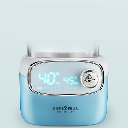 Bouilloire électrique chauffe-lait – 1L, verre bleu, isolation automatique, chauffe rapide