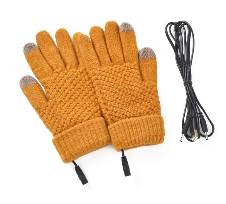 Gants chauffants USB – tricot épaissi thermique, confort hivernal
