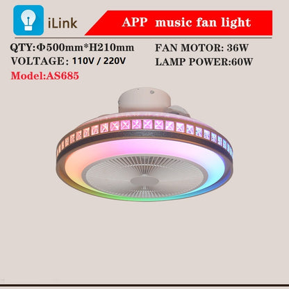 Ventilateur Plafonnier Intelligent LED