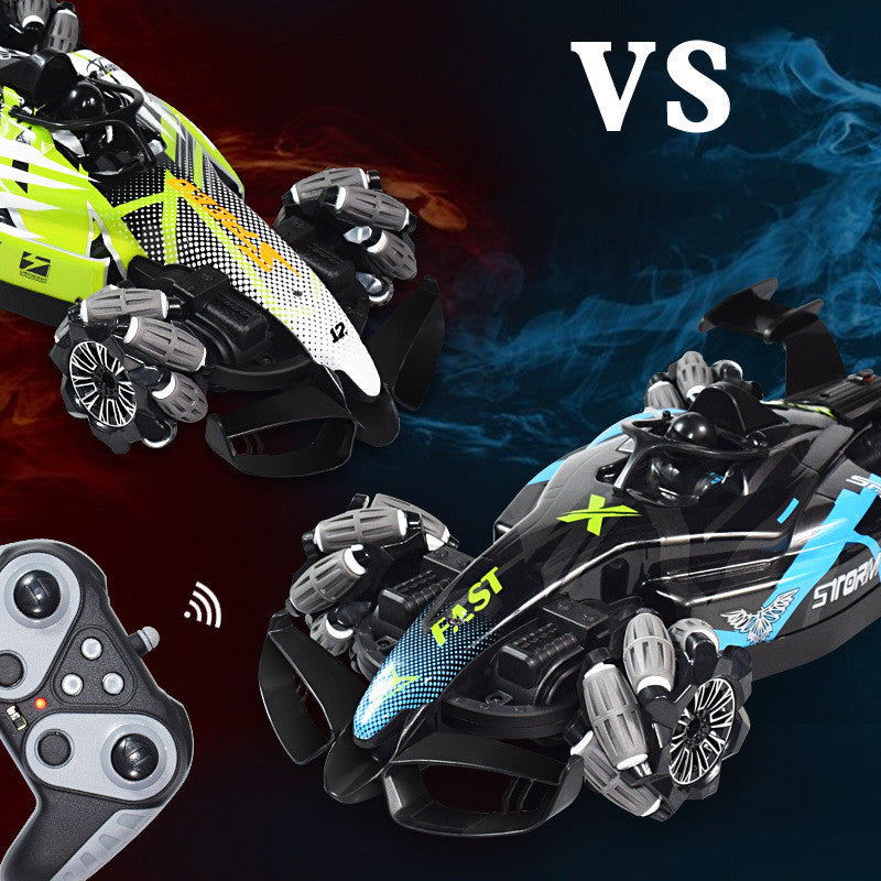 Voiture télécommandée F1 – spray arrière, drift 360°, contrôle gestuel, LED, rechargeable