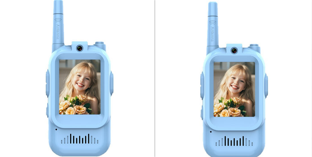 Mini Talkies‑Walkies Vidéo Sans Fil – Pack de 2 Intercom Rechargeables pour Enfants