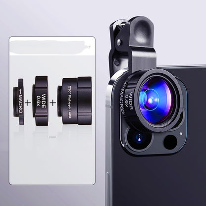 Objectif externe 6K – macro HD et super grand angle niveau SLR pour smartphone