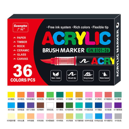 Soft tip liquid acrylic marker