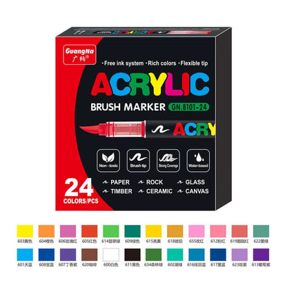 Soft tip liquid acrylic marker