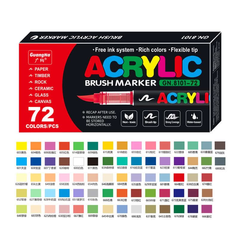 Soft tip liquid acrylic marker