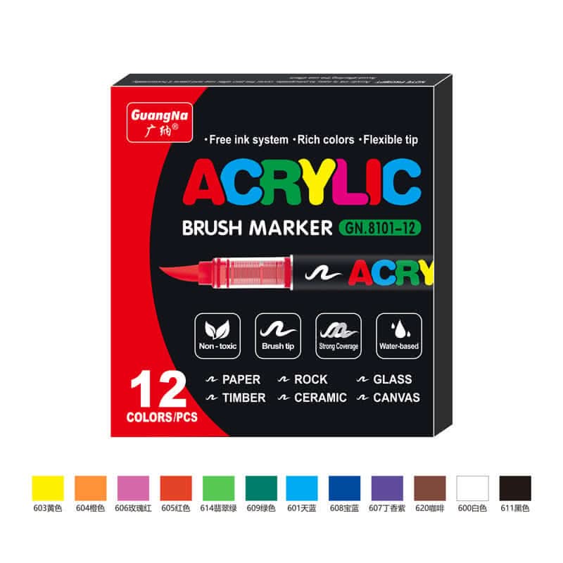 Soft tip liquid acrylic marker