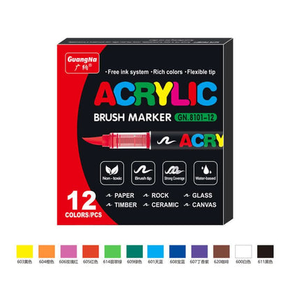 Soft tip liquid acrylic marker