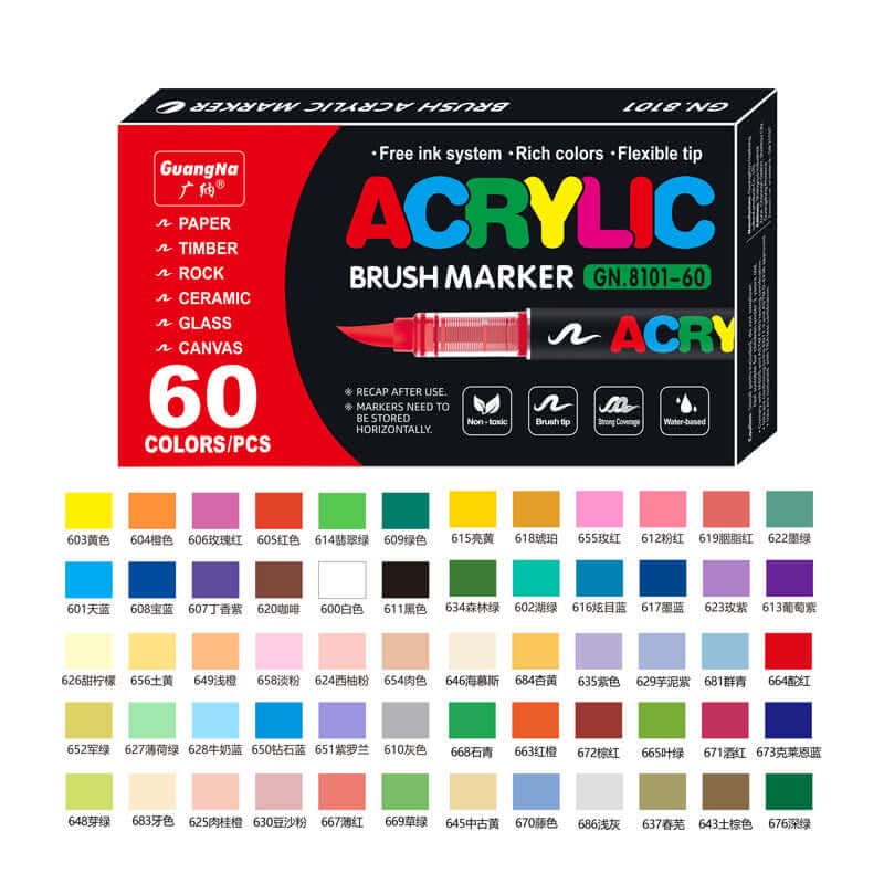 Soft tip liquid acrylic marker