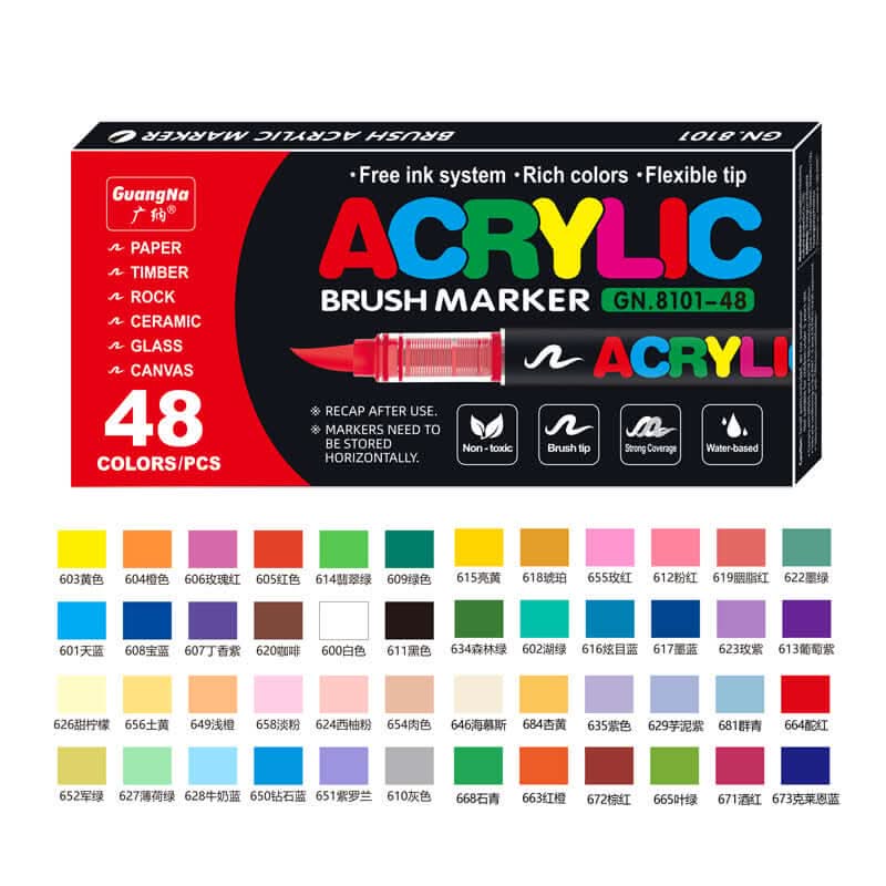Soft tip liquid acrylic marker