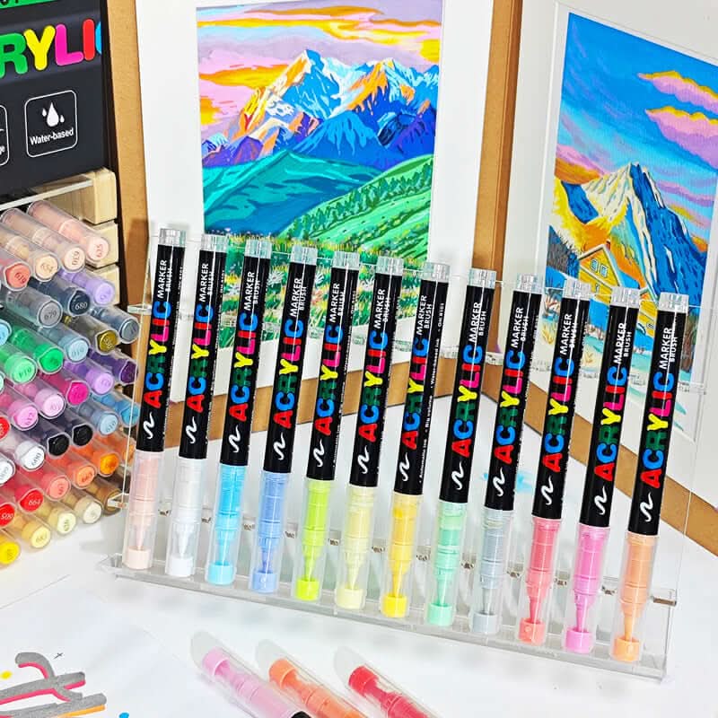Soft tip liquid acrylic marker