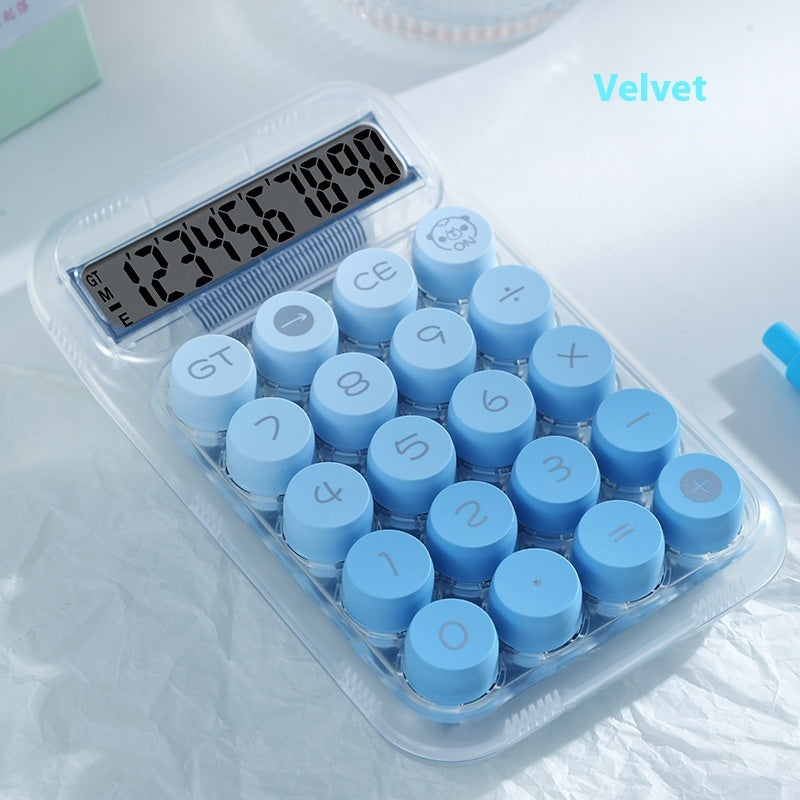 Clavier mécanique rond – dégradé de couleurs, calculatrice intégrée