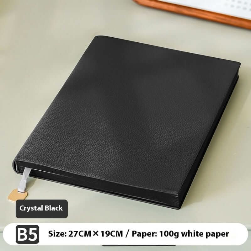 Lychee pattern soft leather cover notebook