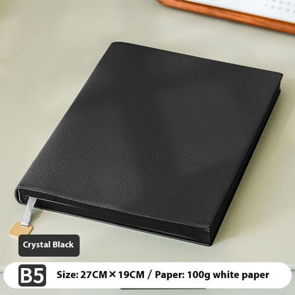 Lychee pattern soft leather cover notebook
