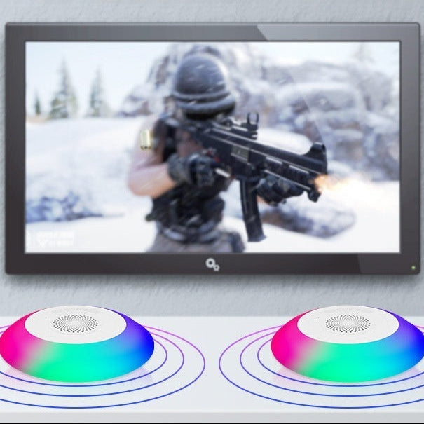 Enceinte Bluetooth flottante étanche – lumière LED colorée, IPX7, son stéréo 5W