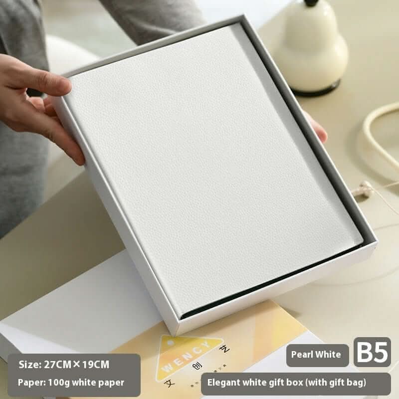 Lychee pattern soft leather cover notebook