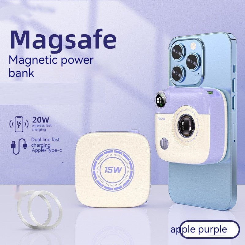 Creative Portable Wireless Magnetic Camera Modeling Power Bank