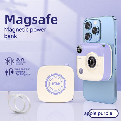 Creative Portable Wireless Magnetic Camera Modeling Power Bank