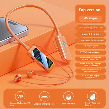 Casque Bluetooth sans fil monté sur le cou – réduction du bruit, affichage numérique ultra