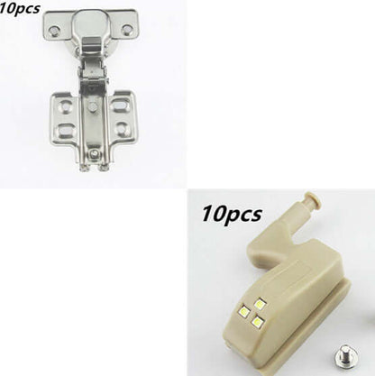Lot de 10 Lumières LED pour Charnières de Placard