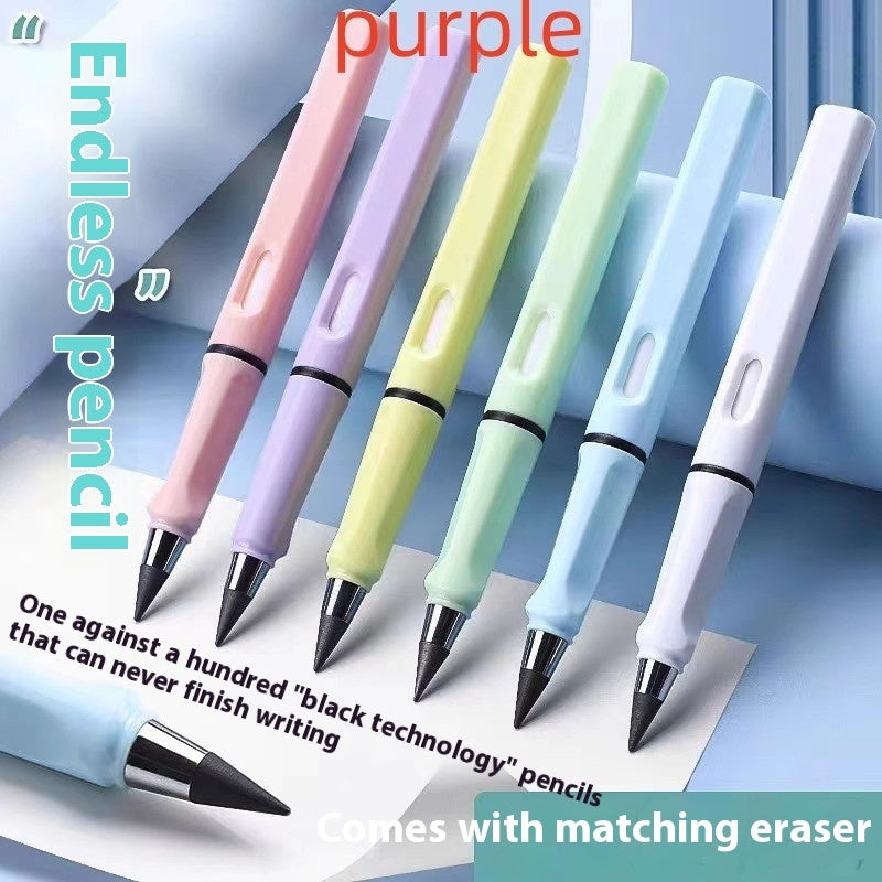 Crayon éternel sans taillage – pointe remplaçable, écriture infinie, 6 couleurs Morandi