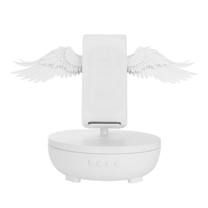 Haut-parleur créatif avec chargeur sans fil – 15W, design mobile, charge rapide QI, USB-C