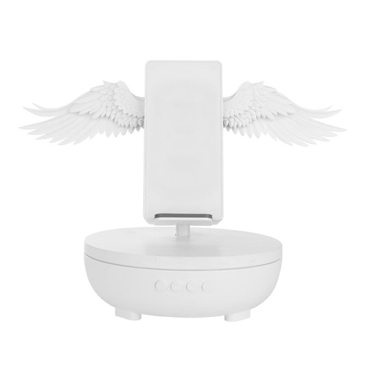 Haut-parleur créatif avec chargeur sans fil – 15W, design mobile, charge rapide QI, USB-C