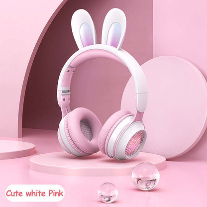 Casque sans fil lumineux avec oreilles de lapin