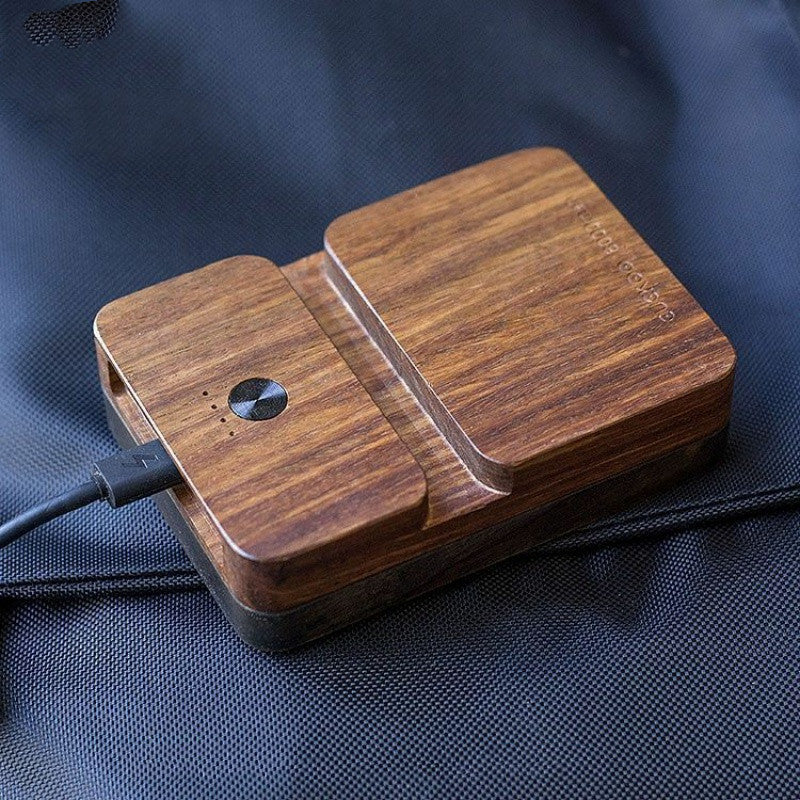 Solid Wood Gift Mobile Phone Tablet Holder 10000mAh Power Bank