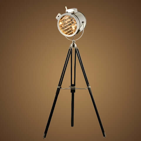 Lampadaire de scène style industriel trépied