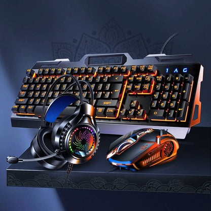 Silver Eagle V2G5 – Metallic Keyboard, Gaming Mouse &amp; Stereo Headset Bundle