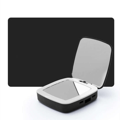 Miroir LED pliable avec lumière d’appoint et batterie externe