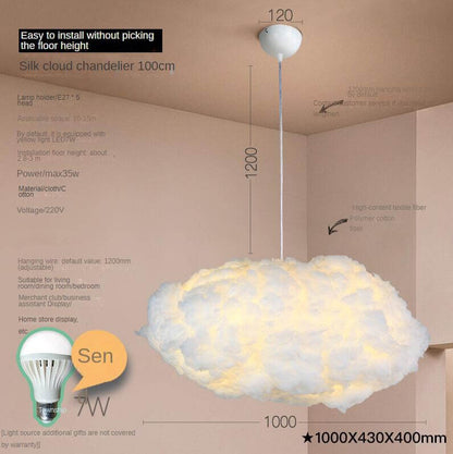 Lustre créatif en forme de nuage