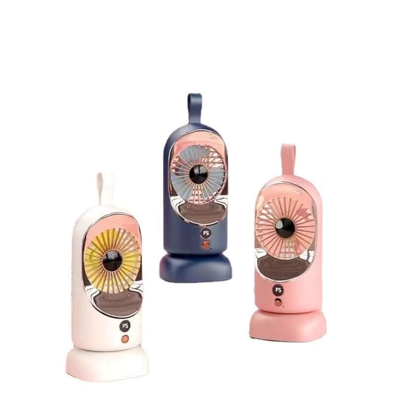 Ventilateur électrique portatif à effet réfrigérant – rechargeable via USB pour usage domestique