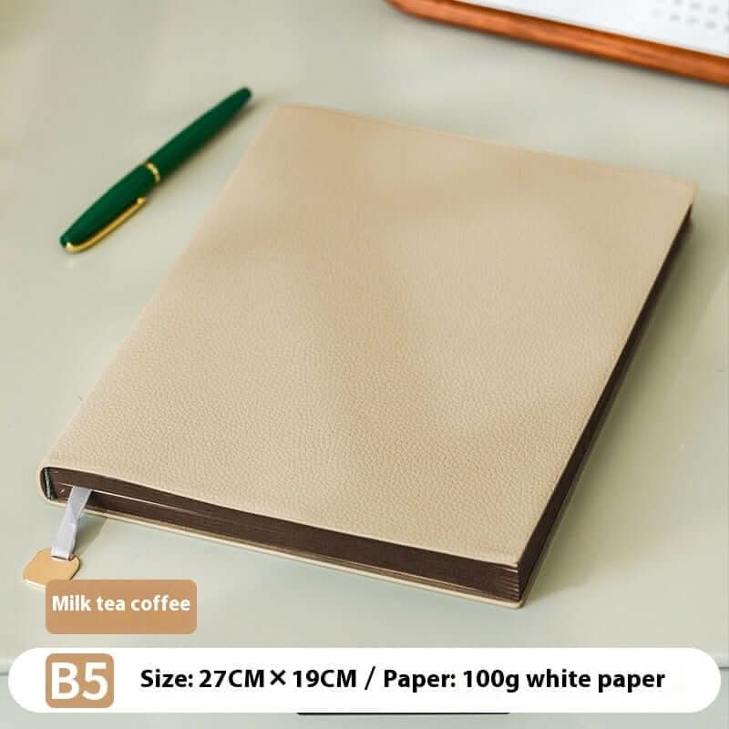 Lychee pattern soft leather cover notebook