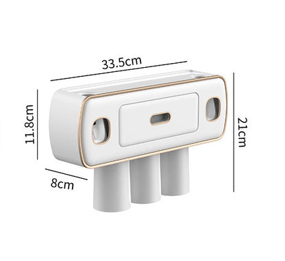 Wall-mounted Punch-free Multi-functional Toothbrush Rack