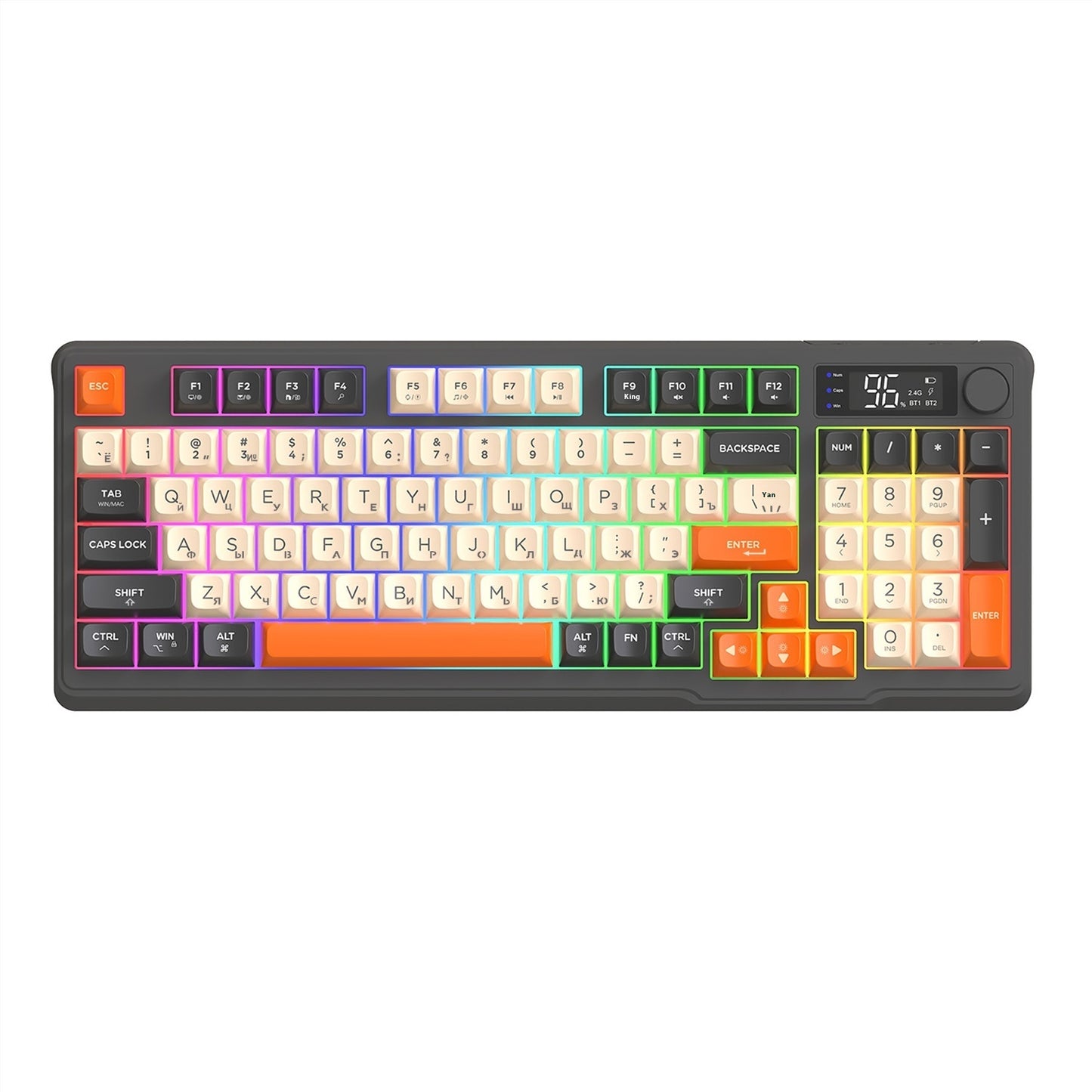 Clavier russe sans fil à double mode