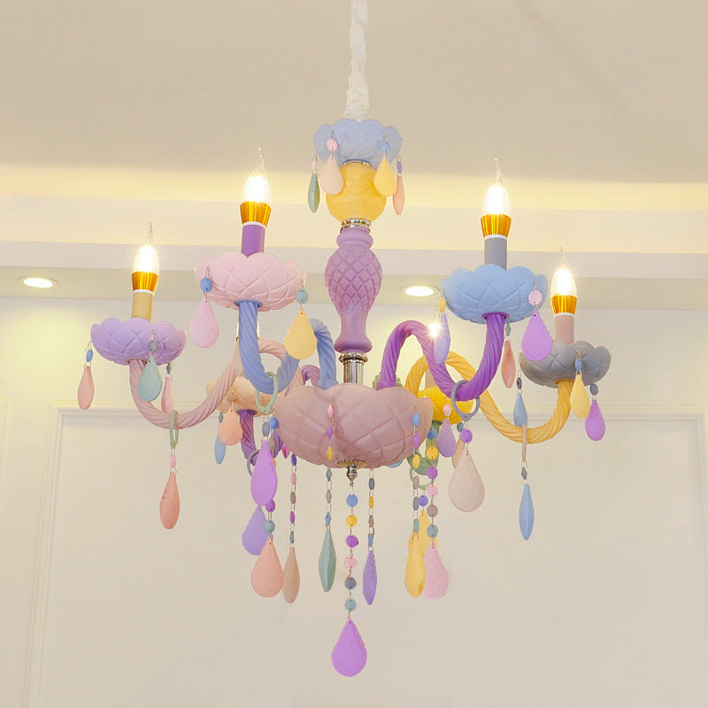 Lampe de Chambre Macaron en Cristal